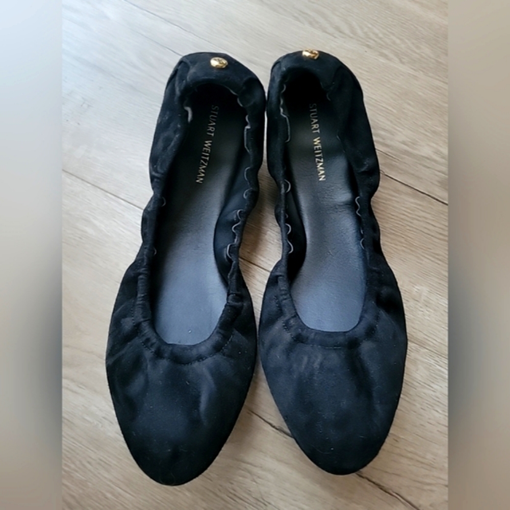 Stuart WeitzmanSuede Shirred Ballet Flats sz 7.5 m